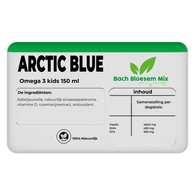 Arctic Blue Omega 3 visolie (sinaasappelsmaak) - 150 ml
