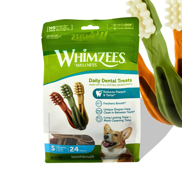 Whimzees hondensnacks tandenborstel S - 24 stuks