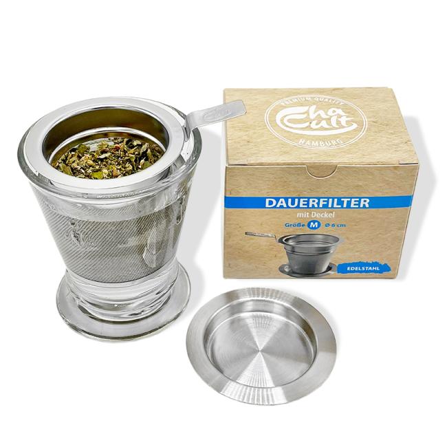 Theefilter RVS met hendel - S